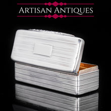 Load image into Gallery viewer, Sleek Rectangular Georgian Silver Snuff Box - Edward Smith 1819 - Artisan Antiques