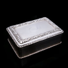 Load image into Gallery viewer, A Huge Solid Silver Table Snuff Box - Daniel & John Wellby 1912 - Artisan Antiques