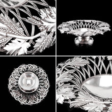Load image into Gallery viewer, A Rare Antique Georgian Solid Silver Tazza Bowl with Cast Harvest Decorations - Charles Reily & George Storer 1835
