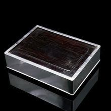 Load image into Gallery viewer, A Solid Silver Mixed Metal Japanese Box Meiji Era with Shibuichi & Shakudou - Hidetada/Shuusei c.1890 - Artisan Antiques