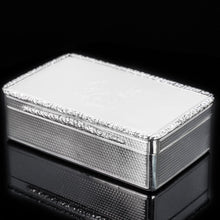 Load image into Gallery viewer, A Thick Solid Silver Table Snuff Box Georgian - Edward Edwards 1833 - Artisan Antiques