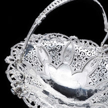 Load image into Gallery viewer, A Stunning Large Victorian Solid Silver Basket - Martin Hall & Co 1858 - Artisan Antiques