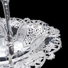 Load image into Gallery viewer, A Stunning Large Victorian Solid Silver Basket - Martin Hall & Co 1858 - Artisan Antiques