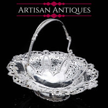 Load image into Gallery viewer, A Stunning Large Victorian Solid Silver Basket - Martin Hall & Co 1858 - Artisan Antiques