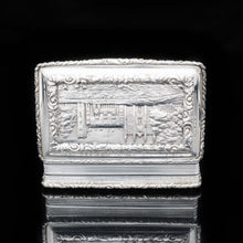 Load image into Gallery viewer, Newstead Abbey "Castle Top" Silver Table Snuff Box - Nathaniel Mills 1838 - Artisan Antiques