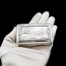 Load image into Gallery viewer, Newstead Abbey "Castle Top" Silver Table Snuff Box - Nathaniel Mills 1838 - Artisan Antiques