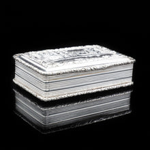 Load image into Gallery viewer, Newstead Abbey "Castle Top" Silver Table Snuff Box - Nathaniel Mills 1838 - Artisan Antiques