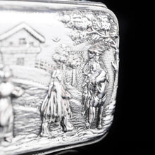 Load image into Gallery viewer, Antique High Relief Silver Snuff Box with Country Scene - Thomas Hayes 1897 - Artisan Antiques