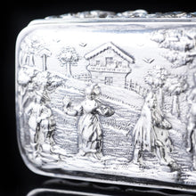 Load image into Gallery viewer, Antique High Relief Silver Snuff Box with Country Scene - Thomas Hayes 1897 - Artisan Antiques