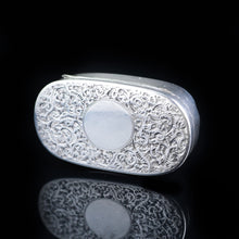 Load image into Gallery viewer, Antique Solid Silver Pill / Snuff Box by Cornelius Saunders & Frank Shepherd - 1890 - Artisan Antiques