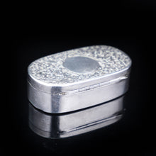 Load image into Gallery viewer, Antique Solid Silver Pill / Snuff Box by Cornelius Saunders & Frank Shepherd - 1890 - Artisan Antiques