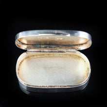 Load image into Gallery viewer, Antique Solid Silver Pill / Snuff Box by Cornelius Saunders & Frank Shepherd - 1890 - Artisan Antiques