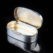 Load image into Gallery viewer, Antique Solid Silver Pill / Snuff Box by Cornelius Saunders & Frank Shepherd - 1890 - Artisan Antiques