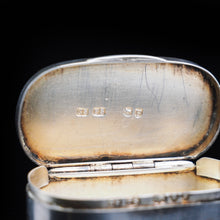 Load image into Gallery viewer, Antique Solid Silver Pill / Snuff Box by Cornelius Saunders & Frank Shepherd - 1890 - Artisan Antiques