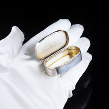 Load image into Gallery viewer, Antique Solid Silver Pill / Snuff Box by Cornelius Saunders & Frank Shepherd - 1890 - Artisan Antiques