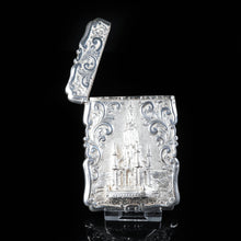 Load image into Gallery viewer, Victorian Scott Monument Castle Top Silver Card Case - Frederick Marson 1856 - Artisan Antiques