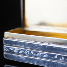 Load image into Gallery viewer, Antique Imperial Russian Niello Silver Large Snuff Box c.1842 - Artisan Antiques