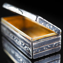 Load image into Gallery viewer, Antique Imperial Russian Niello Silver Large Snuff Box c.1842 - Artisan Antiques
