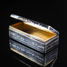 Load image into Gallery viewer, Antique Imperial Russian Niello Silver Large Snuff Box c.1842 - Artisan Antiques