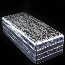 Load image into Gallery viewer, Antique Imperial Russian Niello Silver Large Snuff Box c.1842 - Artisan Antiques