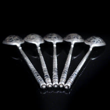 Load image into Gallery viewer, Antique Imperial Russian Silver Niello Spoons - Set of 5 c.1850 - Artisan Antiques