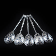 Load image into Gallery viewer, Antique Imperial Russian Silver Niello Spoons - Set of 5 c.1850 - Artisan Antiques