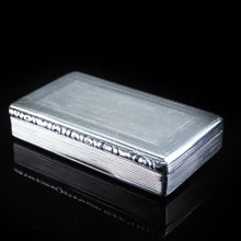 Load image into Gallery viewer, Antique English Solid Silver Table Snuff Box - Birmingham 1833 - Artisan Antiques