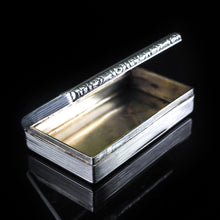 Load image into Gallery viewer, Antique English Solid Silver Table Snuff Box - Birmingham 1833 - Artisan Antiques