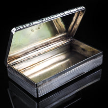 Load image into Gallery viewer, Antique English Solid Silver Table Snuff Box - Birmingham 1833 - Artisan Antiques