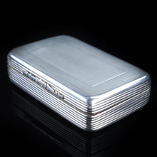 Load image into Gallery viewer, Antique English Solid Silver & Gold Gilt Snuff Box - London 1841 - Artisan Antiques