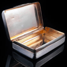 Load image into Gallery viewer, Antique English Solid Silver & Gold Gilt Snuff Box - London 1841 - Artisan Antiques