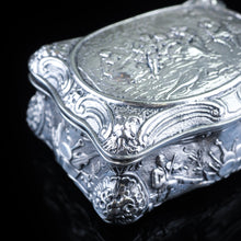 Load image into Gallery viewer, Antique German Silver Table Snuff Box Repousse c.1840 - Artisan Antiques