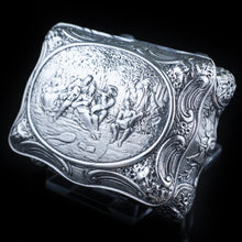 Load image into Gallery viewer, Antique German Silver Table Snuff Box Repousse c.1840 - Artisan Antiques