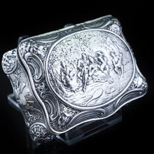 Load image into Gallery viewer, Antique German Silver Table Snuff Box Repousse c.1840 - Artisan Antiques