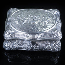 Load image into Gallery viewer, Antique German Silver Table Snuff Box Repousse c.1840 - Artisan Antiques