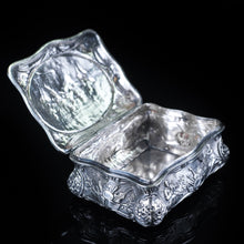 Load image into Gallery viewer, Antique German Silver Table Snuff Box Repousse c.1840 - Artisan Antiques