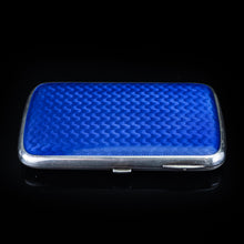 Load image into Gallery viewer, Antique Norwegian Blue Enamel Silver Cigarette Case - c.1890 David Andersen - Artisan Antiques