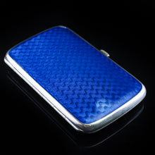 Load image into Gallery viewer, Antique Norwegian Blue Enamel Silver Cigarette Case - c.1890 David Andersen - Artisan Antiques