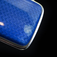 Load image into Gallery viewer, Antique Norwegian Blue Enamel Silver Cigarette Case - c.1890 David Andersen - Artisan Antiques