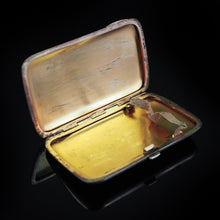 Load image into Gallery viewer, Antique Norwegian Blue Enamel Silver Cigarette Case - c.1890 David Andersen - Artisan Antiques