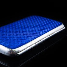 Load image into Gallery viewer, Antique Norwegian Blue Enamel Silver Cigarette Case - c.1890 David Andersen - Artisan Antiques