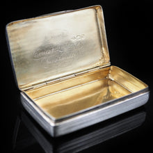 Load image into Gallery viewer, Antique English Solid Silver Snuff Box with Gilt Interior - London 1831 - Artisan Antiques