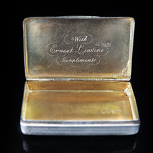 Load image into Gallery viewer, Antique English Solid Silver Snuff Box with Gilt Interior - London 1831 - Artisan Antiques
