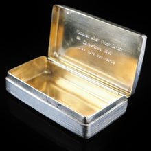 Load image into Gallery viewer, Antique English Solid Silver Historical Snuff Box - London 1845 - Artisan Antiques