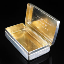 Load image into Gallery viewer, Antique English Solid Silver Historical Snuff Box - London 1845 - Artisan Antiques