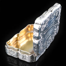 Load image into Gallery viewer, Antique Victorian Hand Engraved Solid Silver Snuff Box - Birmingham 1851 - Artisan Antiques
