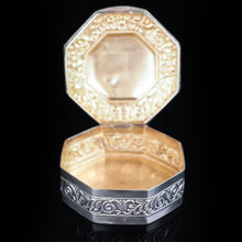 Load image into Gallery viewer, Antique Octagonal German Silver Snuff Box c.1870 - Artisan Antiques