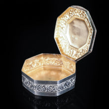 Load image into Gallery viewer, Antique Octagonal German Silver Snuff Box c.1870 - Artisan Antiques