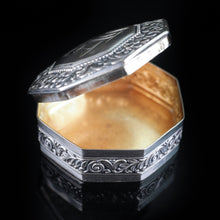 Load image into Gallery viewer, Antique Octagonal German Silver Snuff Box c.1870 - Artisan Antiques