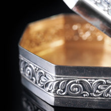 Load image into Gallery viewer, Antique Octagonal German Silver Snuff Box c.1870 - Artisan Antiques